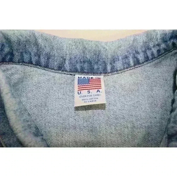 Gold Wing Road Rider Vintage Denim Graphic Biker Oversized Y2K Jacket Men's XXXL - Picture 11 of 16